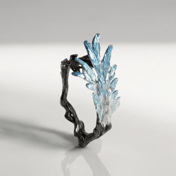 BLUE CRYSTAL WHISPER RING - (ADJUSTABLE)