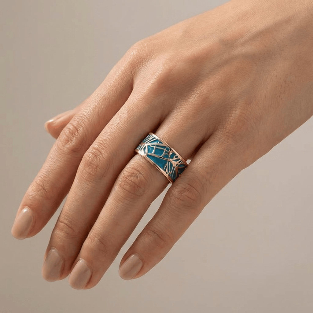ROSE GOLD TURQUOISE MYSTICAL RING