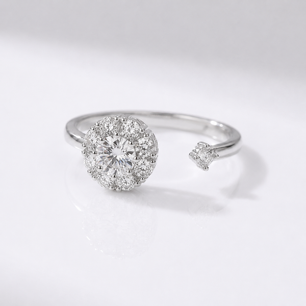 DIAMOND CLUSTER RING - (ADJUSTABLE)