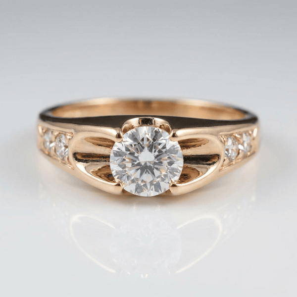 CLASSIC ROSE GOLD ZIRCONIA SOLITAIRE RING