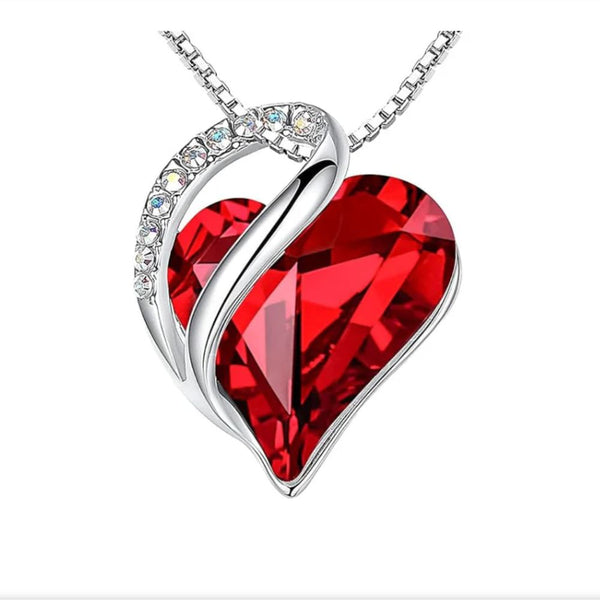 Infinity Heart Ruby Necklace