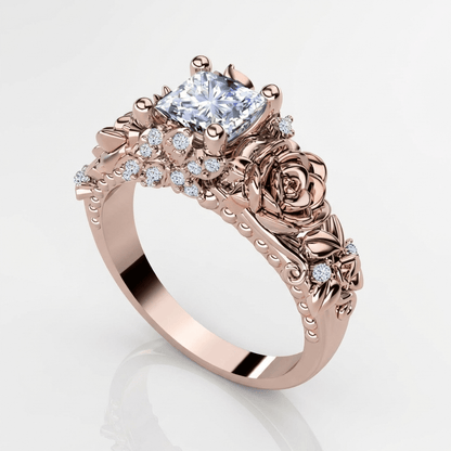 ROSE & ZIRCON VINTAGE RING