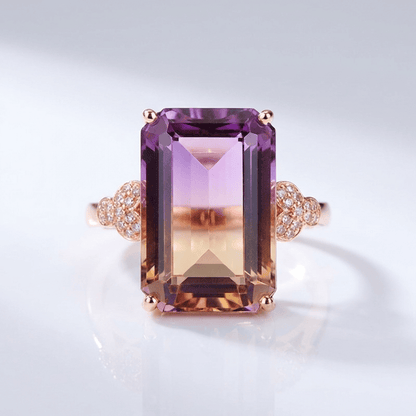 ROSE GOLD AMETRINE RING