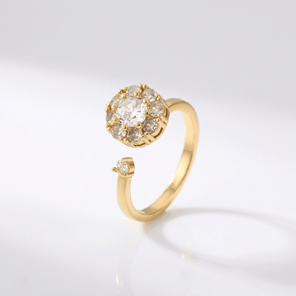 DIAMOND CLUSTER RING - (ADJUSTABLE)