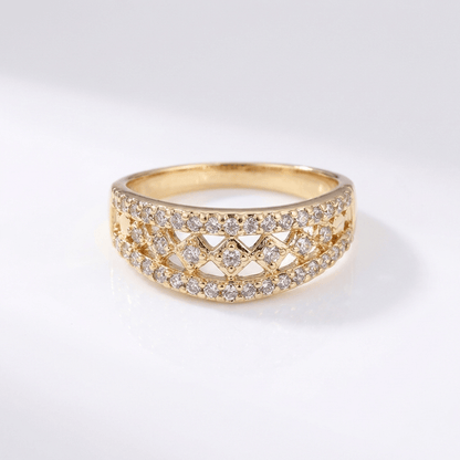 GOLD PAVE BAND RING