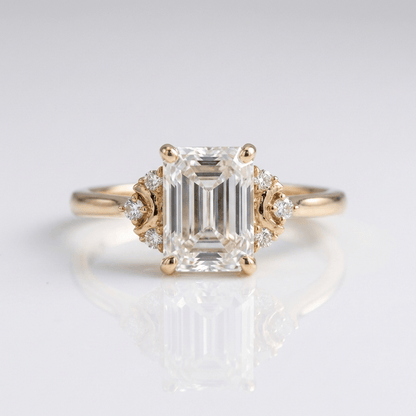 SILVER BAGUETTE DIAMOND RING