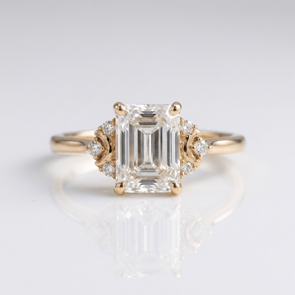 SILVER BAGUETTE DIAMOND RING