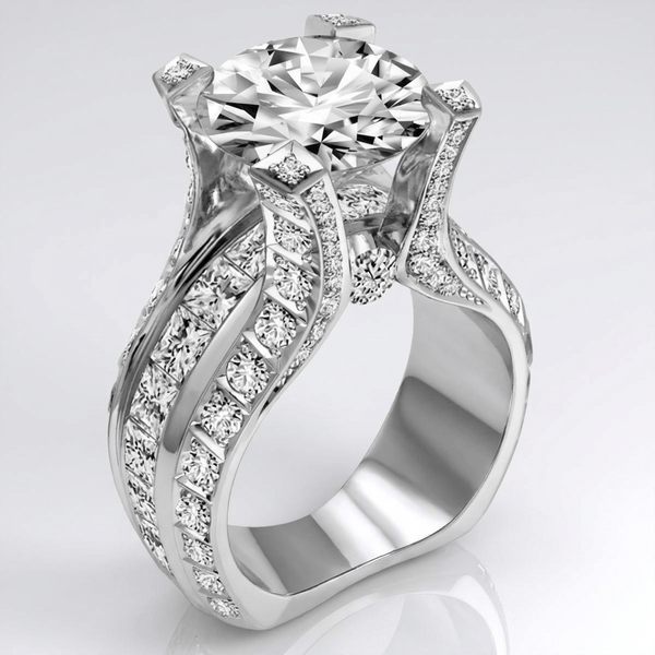SILVER DIAMOND GLAMOUR RING