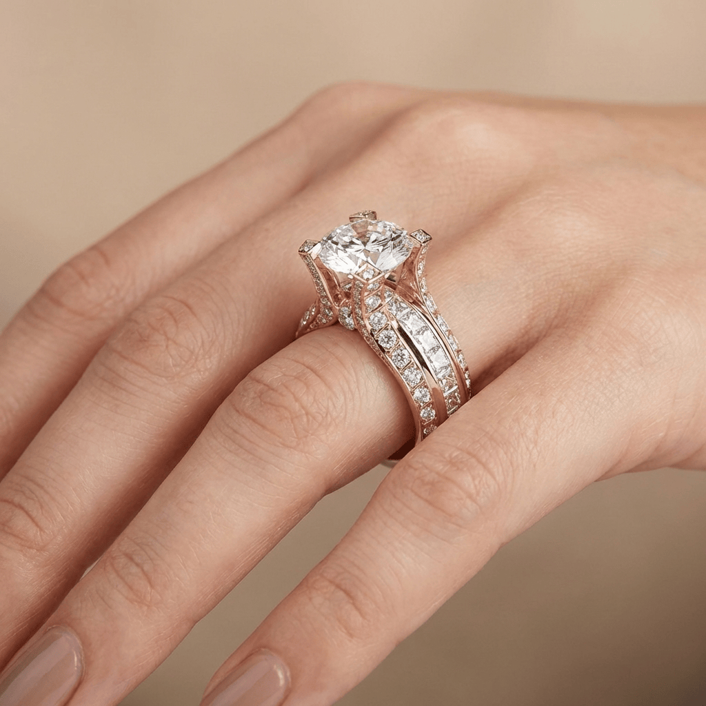 SILVER DIAMOND GLAMOUR RING