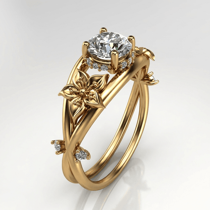 GOLD ZIRCONIA BLOOMING GRACE RING