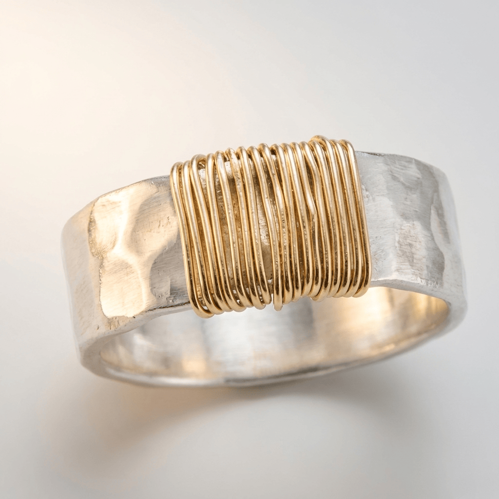 HANDMADE SILVER & COIL RING