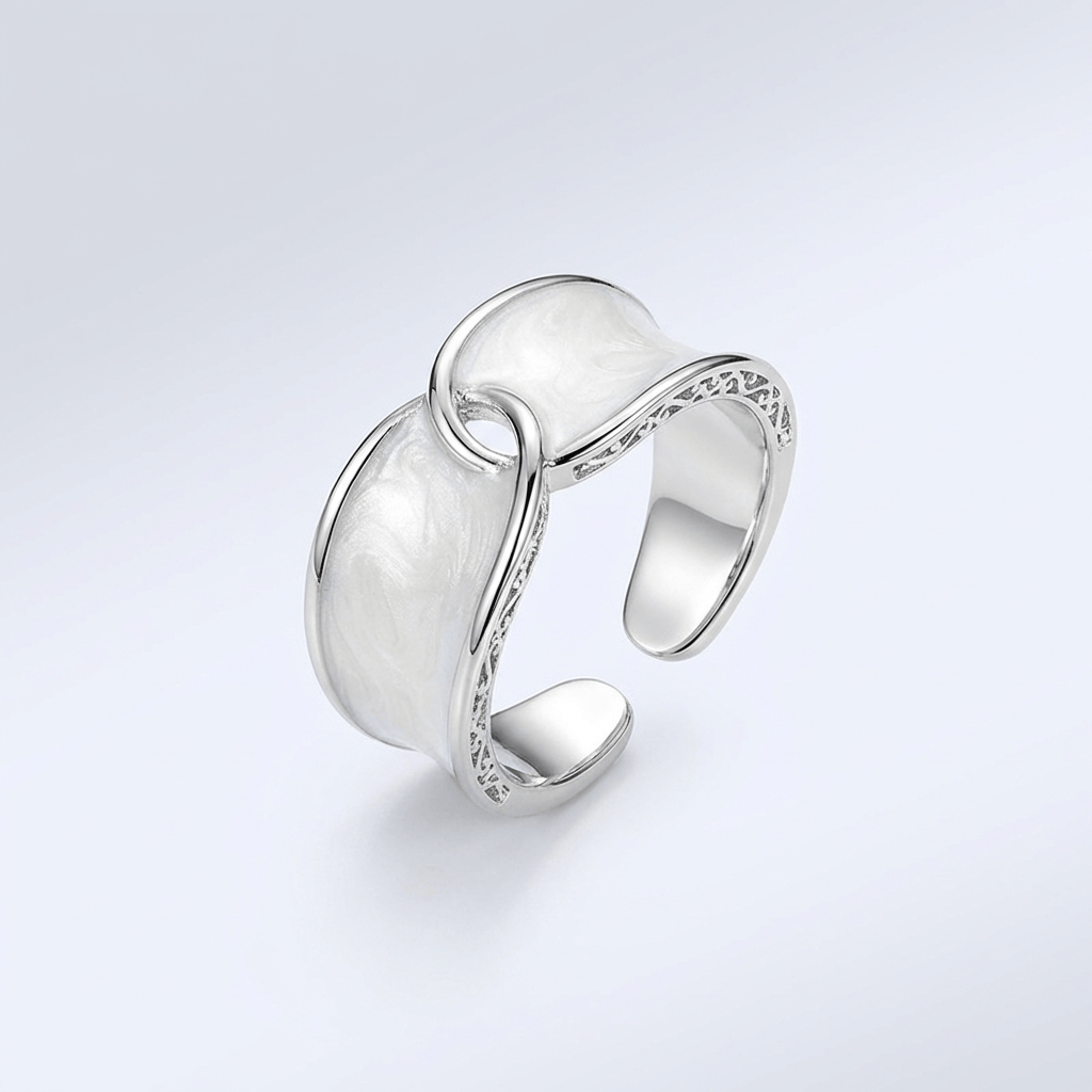 JADE DOUBLE STONE RING - (ADJUSTABLE)
