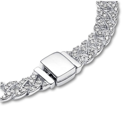 Pave Cuban Bracelet | Gold