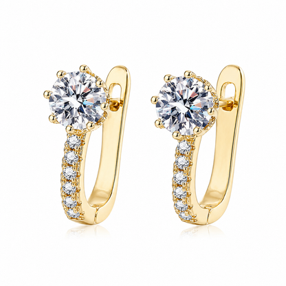Channel Huggie Earrings | Gold