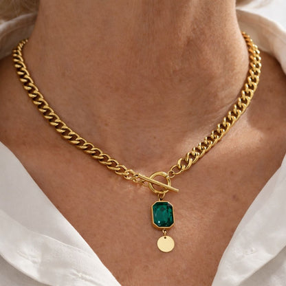 Emerald Pendant Necklace