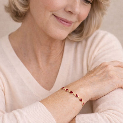 Ophelyra Garnetelle Bracelet Gold