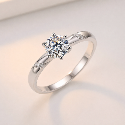 SILVER ZIRCONIA MODERN EMBRACE RING