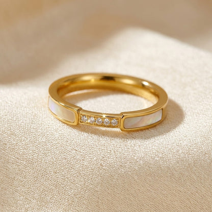 Gold Inlay Band Ring