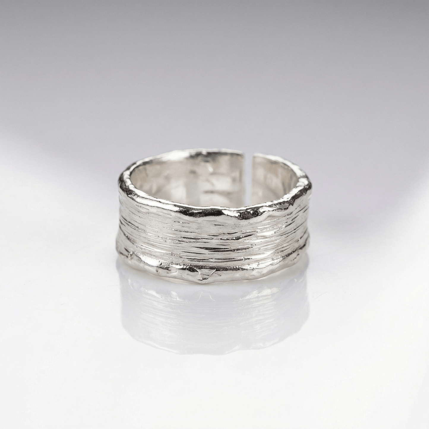 HANDMADE GOLD SILVER TWO TONE RING - (ADJUSTABLE)