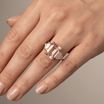 SILVER DIAMOND TRIO RING